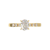 Pavé Frame 3,2,1 Yellow Gold