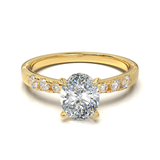 Pavé Frame 3,2,1 Yellow Gold