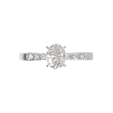 Pavé Frame 3,2,1 White Gold