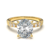 Pavé Frame 3,2,1 Yellow Gold
