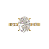 Pavé Frame 3,2,1 Yellow Gold