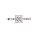 Pavé Frame 3,2,1 White Gold