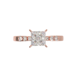Pavé Frame 3,2,1 Rose Gold