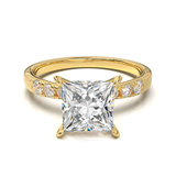 Pavé Frame 3,2,1 Yellow Gold