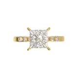 Pavé Frame 3,2,1 Yellow Gold