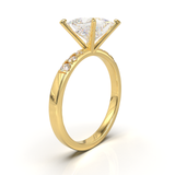 Pavé Frame 3,2,1 Yellow Gold