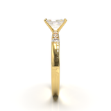 Pavé Frame 3,2,1 Yellow Gold