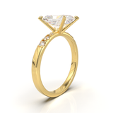 Pavé Frame 3,2,1 Yellow Gold