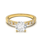 Pavé Frame 3,2,1 Yellow Gold