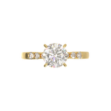 Pavé Frame 3,2,1 Yellow Gold