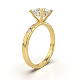 Pavé Frame 3,2,1 Yellow Gold