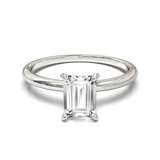 Anillo de compromiso Solitario Clásico con Diamante Emerald 0.50cts