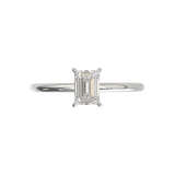 Anillo de compromiso Solitario Clásico con Diamante Emerald 0.50cts