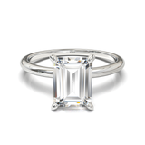 Anillo de compromiso Solitario Clásico con Diamante Emerald 1cts