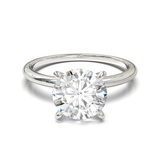 Anillo de compromiso Solitario Clásico con Diamante Redondo 1cts