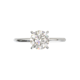 Anillo de compromiso Solitario Clásico con Diamante Redondo 1cts