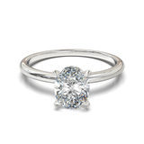 Anillo de compromiso Solitario Clásico con Diamante Oval 0.50cts