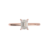 Montura Solitario Media Caña 1.5mm Oro Rosa