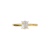 하프 라운드 솔리테어 프레임 1.8mm 옐로우 골드