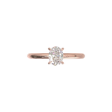 Montura Solitario Media Caña 1.8mm Oro Rosa