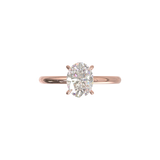 Montura Solitario Media Caña 1.8mm Oro Rosa