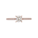 Montura Pavé 0.01 Catedral Oro Rosa