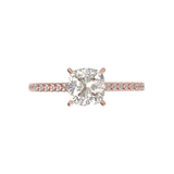 Montura Pavé 0.01 Catedral Oro Rosa