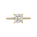 Yellow Gold Cathedral Pavé Frame