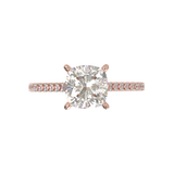 Montura Pavé 0.01 Catedral Oro Rosa