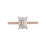 Montura Pavé 0.01 Catedral Oro Rosa