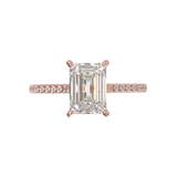 Montura Pavé 0.01 Catedral Oro Rosa