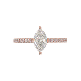 Montura Pavé 0.01 Catedral Oro Rosa