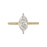 Yellow Gold Cathedral Pavé Frame