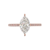 Montura Pavé 0.01 Catedral Oro Rosa