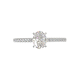 Montura Pavé 0.01 Catedral Oro Blanco