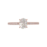 Montura Pavé 0.01 Catedral Oro Rosa
