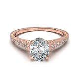 Montura Pavé 0.01 Catedral Oro Rosa