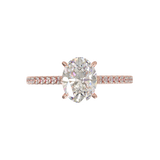 Montura Pavé 0.01 Catedral Oro Rosa