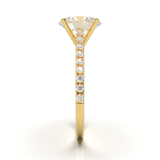 Yellow Gold Cathedral Pavé Frame
