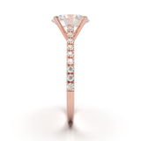 Montura Pavé 0.01 Catedral Oro Rosa