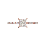 Montura Pavé 0.01 Catedral Oro Rosa