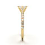 Yellow Gold Cathedral Pavé Frame