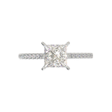Montura Pavé 0.01 Catedral Oro Blanco