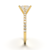 Yellow Gold Cathedral Pavé Frame