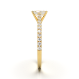 Yellow Gold Cathedral Pavé Frame