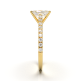 Yellow Gold Cathedral Pavé Frame