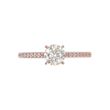 Montura Pavé 0.01 Catedral Oro Rosa