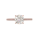 Montura Pavé 0.01 Catedral Oro Rosa