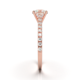 Montura Pavé 0.01 Catedral Oro Rosa