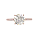Montura Pavé 0.01 Catedral Oro Rosa